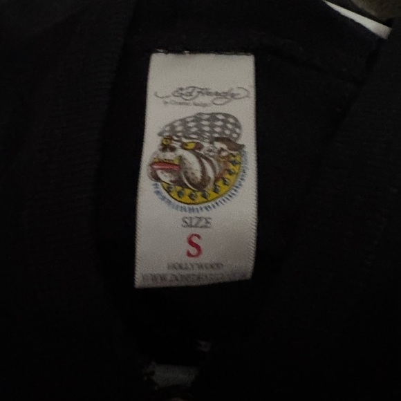 Ed Hardy “Dedicated” Skull & Roses Black zip up Hoodie with details Size: small - Picture 3 of 7